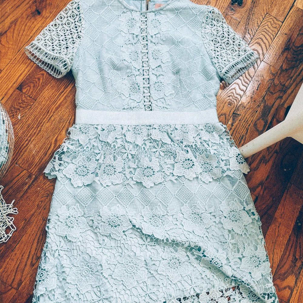 Ted Baker Light Blue Lace Dress - Picture 3 of 10